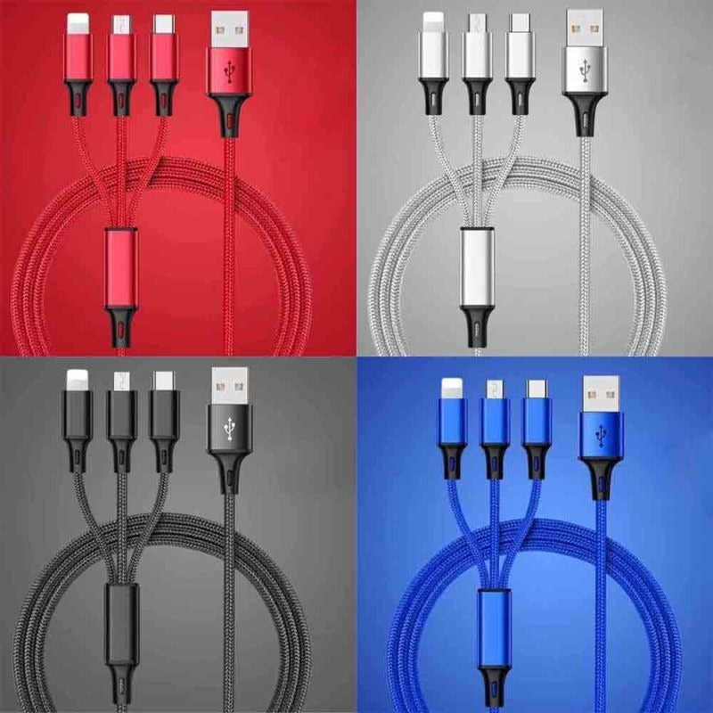 Braided 3-in-1 Braided Data Cable