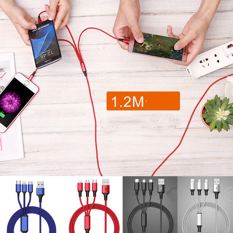 Braided 3-in-1 Braided Data Cable